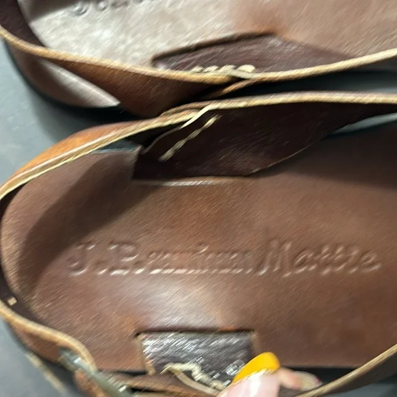 Brown leather sandals - Picture 4 of 12